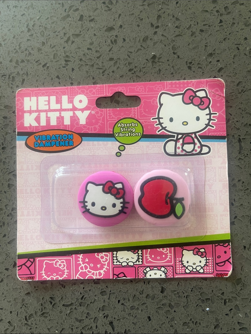 ❤️NEW!!!❤️ Hello Kitty Pink Vibration Dampeners with Apple & Character Design.